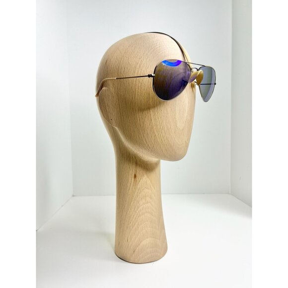 NWT! Ray-Ban Gunmetal Mirrored Blue/Purple Frames RB 3025 - Picture 2 of 8